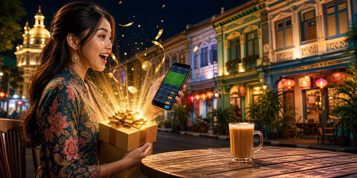Pemain VIP menyemak ganjaran dan mata kesetiaan melalui telefon di Penang